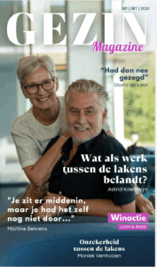 Astrid Koelewijn op de cover van Gezin Magazine september - oktober 2025